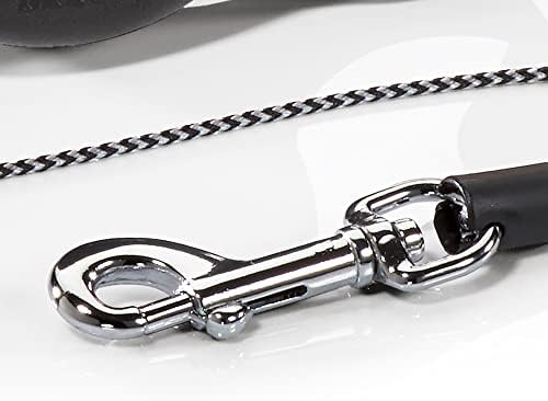 Flexi Basic Standard Cord Black Mini Extra Small 3m Retractable Dog Leash/Lead for Dogs up to 8kgs/18lbs