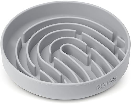 Coomazy Slow Feeder Dog Bowls, Silicone Anti Choking Puzzle Dog Food Bowl