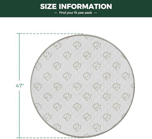 FXW Washable Pee Pads for Dogs, Super Absorbent, 47" Round, 1 Pack