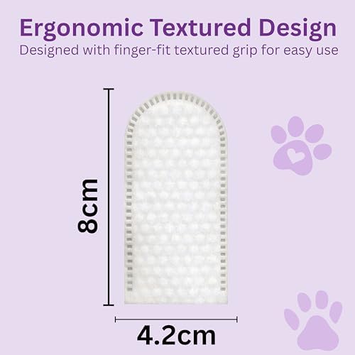 100 Finger Wipes - Pet Dental Wipes for Dogs & Cats - Dog Teeth Cleaning Powder & Toothpaste Alternative - Dog & Cat Teeth Cleaning Wipes - Freshen Breath & Reduce Plaque