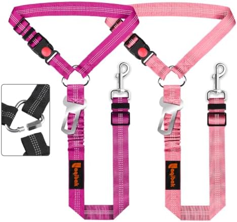 Laqibak Removable Dog Seat Belt Harness for Car, 3 in 1 Pet Seatbelt Leash