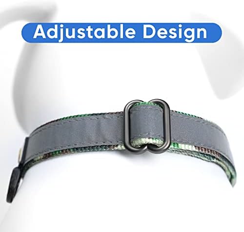 Pawtitas Customized Martingale Dog Collar Reflective Reflective Dog Collar Embroidered Personalized Name Phone Number Adjustable for Puppies Small Medium Large Size Dogs Medium Camouflage Green