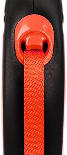 Flexi New Neon Tape Orange Small 5m Retractable Dog Leash/Lead for Dogs up to 15kgs/33lbs