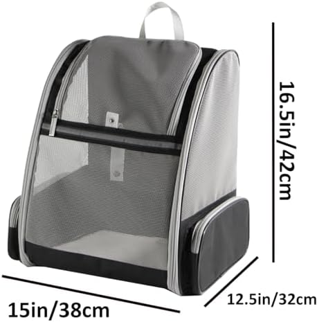 Cat Backpack Carrier, Upgraded with Side Access Pet Travel Backpack for Cat and Small Dogs, Fully Ventilated Mesh Breathable for Hiking Camping, Airline Approved