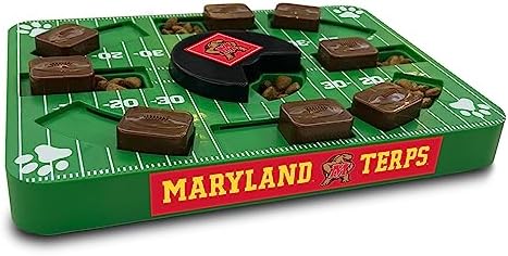 Pets First NCAA Maryland Terrapins Puzzle Toy, Puzzle Treat Dog Toy, Interactive Dog Treat Toy, Dog Puzzle Feeding Slow Toy