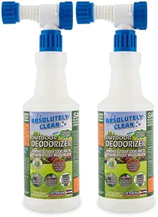 Absolutely Clean Amazing Outdoor Deodorizer odor eliminator Natural Enzyme Just Spray & Walk Away Grass, AstroTurf, Dog Runs, Patios, Decks, Fence & More Vet Approved - odor eliminator for strong odor