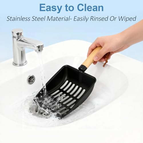 Cat Litter Scoop, Metal Litter Scoop, Short