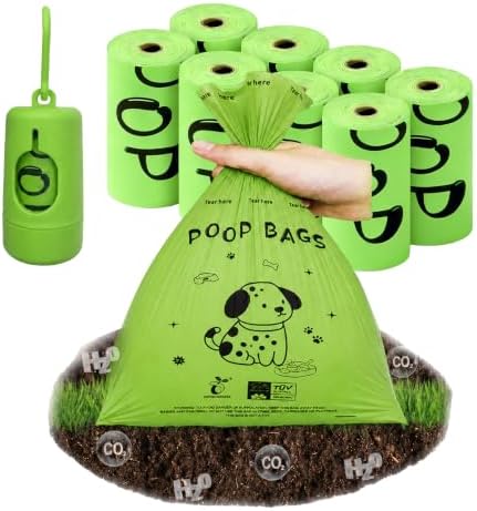Biodegradable Dog Poop Bags, 120 Bags with Free Dispenser