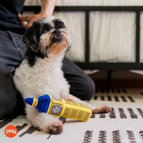 P.L.A.Y. PET LIFESTYLE AND YOU P.L.A.Y. Cute Plush Dog Toys - Totally Touristy Landmark Themed Durable Squeaker Chew Toy, Great for Puppies Dogs - Machine Washable (Big Ben, X-Small)