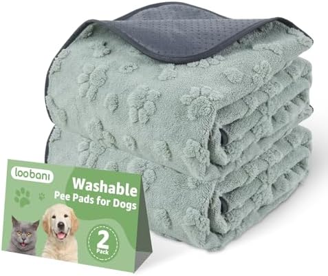 LOOBANI Washable Pee Pads for Dogs, Potty Training, 36"x24", 2-Pack