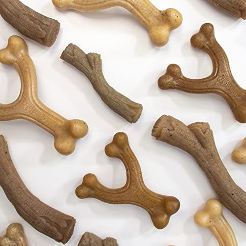 Nylabone Strong Chew Gourmet Style Wishbone Dog Chew Toy, Bacon Flavor