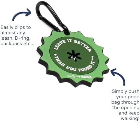 Lucy & Co. Leave it Better Poop Clip, Hands Free Dog Leash Waste Bag Holder Accessory