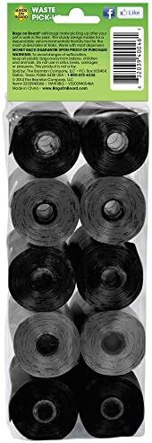 Bags on Board 3203940046ONL Dog Waste Bags Refill, 140 bags, For Dog and Cat Waste Pickup, Black/Grey