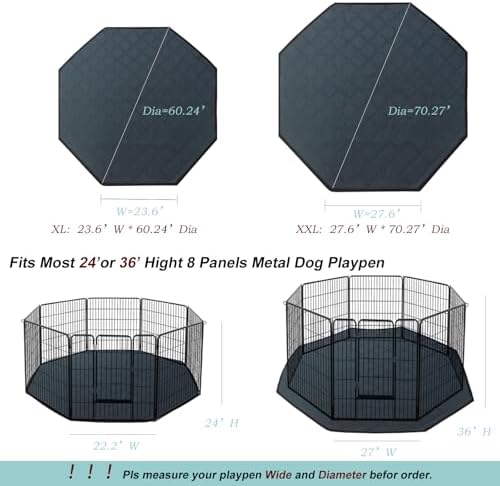 Octagon Dog Playpen Mat Washable Leakproof Anti-Slip Pet Liner