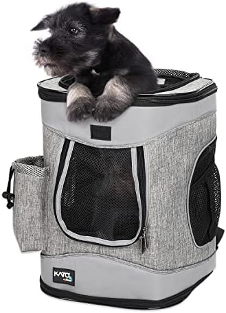 Tirrinia Two-Sided Entry Pet Backpack Travel Carrier for Cats & Small Dogs, Airline-Approved, Padded Back Support, Ideal for Hiking, Walking, Cycling & Outdoor Adventures