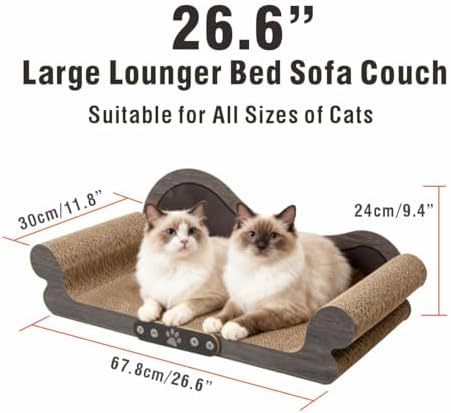 Extra Large Cat Scratcher Bed, Sofa Shaped Cardboard Couch