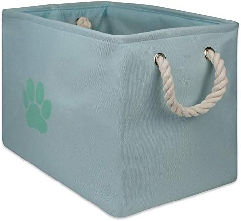 Bone Dry Pet Storage Collection Collapsible Bin, Medium Rectangle, Aqua