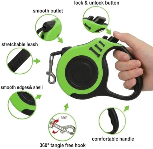 PETIMP Retractable Dog Leash Lightweight 16FT Leash Set