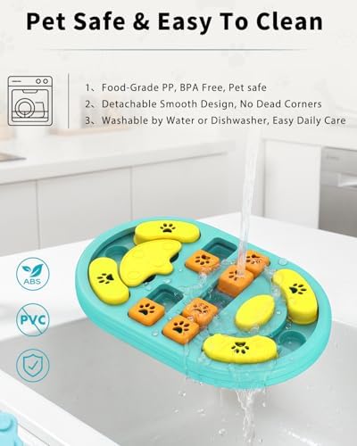 Dog Puzzle Toy, Interactive Enrichment Treat Food Puzzles, Blue