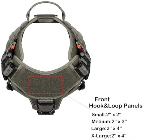 ICEFANG Tactical Dog Harness for Medium Dogs,Reflective No Pull Dog Vest