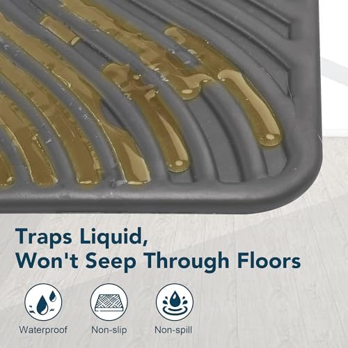 UPSKY Large Cat Litter Mat 31" x 24 Waterproof and Washable, Soft on Paws