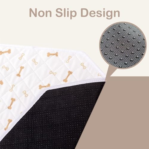 Meow&Woof Reusable Puppy Pads - Washable Pee Pads for Dogs 100% Waterproof Round Playpen Mat, Super Absorbent and Durable Reusable Pee Pads for Dogs 48 Inch 1 Pack