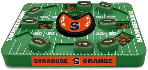 Pets First NCAA Syracuse Large Puzzle Toy, Interactive Treat Toy for Dogs, Slow Feeding Toy, New Large Size