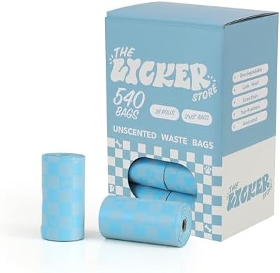 13 in. x 9 in. Extra Thick Leak Proof Unscented Dog Poop Bags, Blue (540 Count, 36-Rolls)