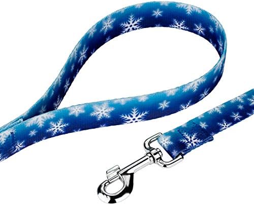 Country Brook Petz - Winter Wonderland Everyday Dog Leash - Christmas Collection Featuring Festive Designs (4 Foot, 1 Inch Wide)