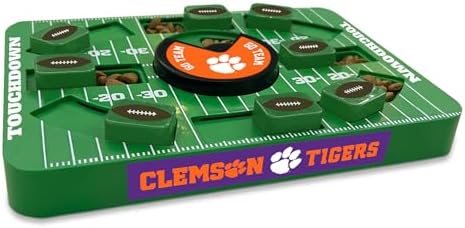Pets First NCAA Clemson Large Puzzle Toy, Dog Puzzle Treat Toy, New Large Size, Interactive Dog Treat Toy, Dog Slow Feeding Toy