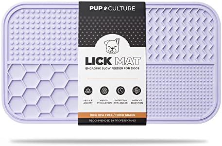 Pup Culture Dog Lick Mat for Dogs, Feeding Pad for Anxious Pets Plus 4 Different Puzzles for Mental Stimulation for Dogs - Supports Mental, Dental, and Digestive Health, Bite Resistant and Heavy Duty