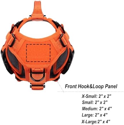 ICEFANG No Pull Tactical Dog Harness for X-Small Dogs,Adjustable Dog Vest