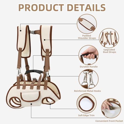 Dog Carrier Backpack for Small Pets, Breathable Detachable Travel Pet Bag with Adjustable Straps, Portable Hands-Free Dog Cat Carrier Backpack for Hiking, Walking & Camping (S)
