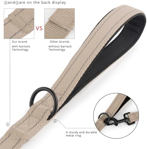 Plutus Pet Double Handle Dog Leash, 6 FT Long, for Medium Large Dogs