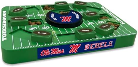 Pets First NCAA Mississippi (Ole Miss) Large Puzzle Toy - Interactive Dog Treat & Slow Feeding Toy