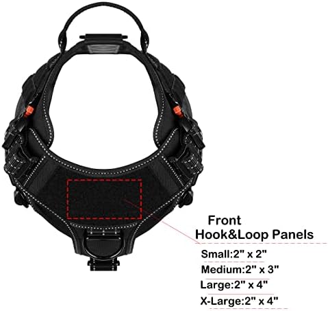 ICEFANG Tactical Dog Harness for Medium Dogs,Reflective No Pull Dog Vest