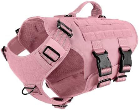 ICEFANG No Pull Tactical Dog Harness for X-Large Dogs,Adjustable Dog Vest