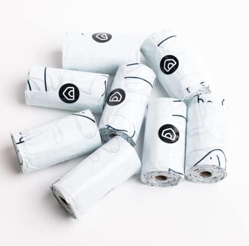Diggs No-Tear Dog Poop Bags Refill, 8 Rolls, 120 Count, Recycled Plastic