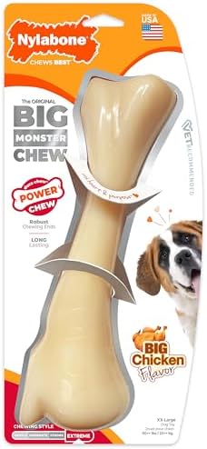 Nylabone Power Chew Monster Bone Dog Chew Toy, Chicken Flavor, XX-Large