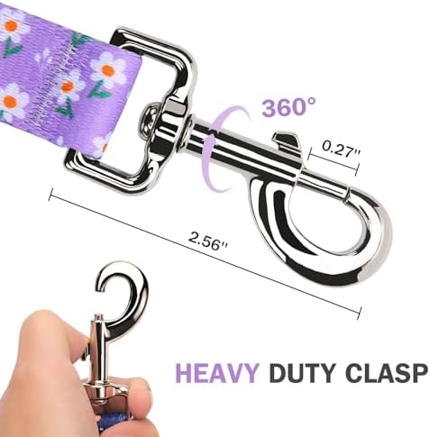 Hikiko 5FT Dog Leash Padded Double Handle with Designed Pattern