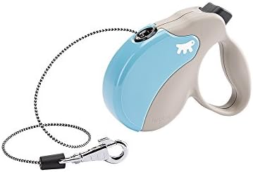 Ferplast Retractable Dog Lead Extendable Dog Leash Amigo Cord MINI, Retractable Cord, 3 m, Max 12 kg, Light Blue