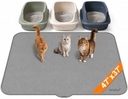 Cat Litter Mat, XL 47 x 37 in Extra Large Silicone Litter Box Mat