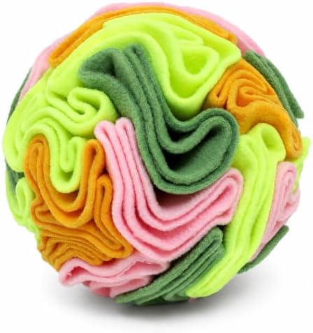 Vibrant Snuffle Ball for Dogs, Playful Color-Mix Slow Feeder Toy, Eye-Catching Interactive Puzzle for Mental Enrichment, Indoor Fun for Small Medium Large Dogs