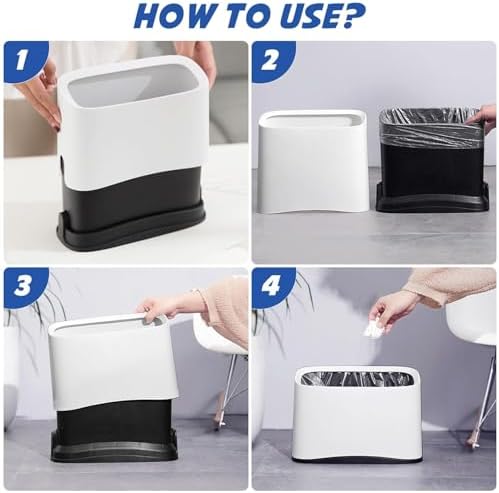 Universal Cat Litter Scoop Holder-Kitty Litter Scooper Caddy for Litter Box-Sturdy Scoop Stand Trash Container Suitable for Most Metal Litter Scooper-White