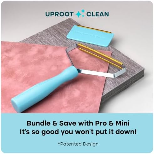 Uproot Cleaner Pro Pet Hair Remover & Mini - Pet Hair Removal Tool Multi Fabric Edge & Carpet Scraper - Cat for Couch, Cat Towers, Car Detailing The Furry-Situation Survival Kit
