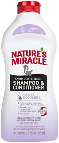 Nature's Miracle Skunk Odor Control Shampoo & Conditioner, 32 oz (Pack of 12)