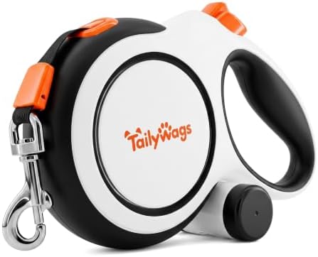 26ft Retractable Dog Leash for Large Dogs up to 110 lbs, White