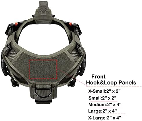 ICEFANG No Pull Tactical Dog Harness for Medium Dogs,Adjustable Dog Vest