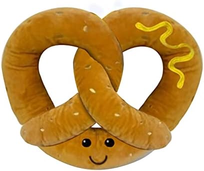 Giftable World Pet Plush Pet Toy Fruits, Cupcakes, Ice Creams, Mug with Squeaker Dog Chew Toy (8" Corn Dog & Pretzel)