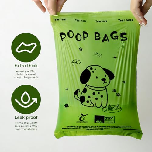 Biodegradable Dog Poop Bags, 120 Bags with Free Dispenser